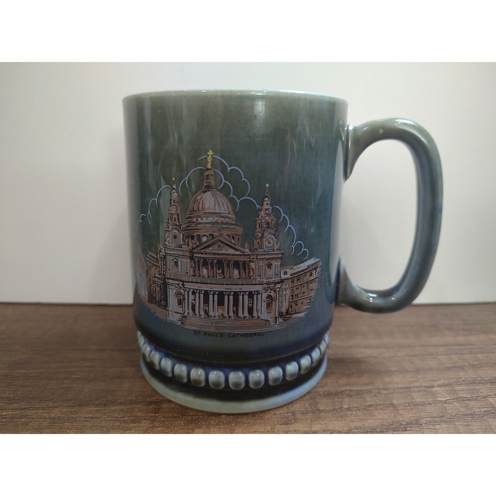 Vintage Wade Irish Porcelain Beer Stein Tankard Mug Ireland St. Paul's Cathedral
